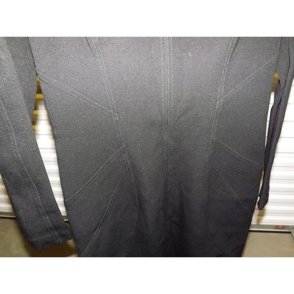 Andrew GN Luxury Fitted Black Long Sleeve Dress Size 46 EU 1416 US Rich Fabric - Picture 8 of 16